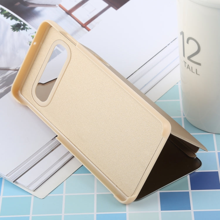 PU Electroplating Mirror Horizontal Flip Leather Case for Galaxy S10 Plus, with Holder, For Galaxy S10 Plus