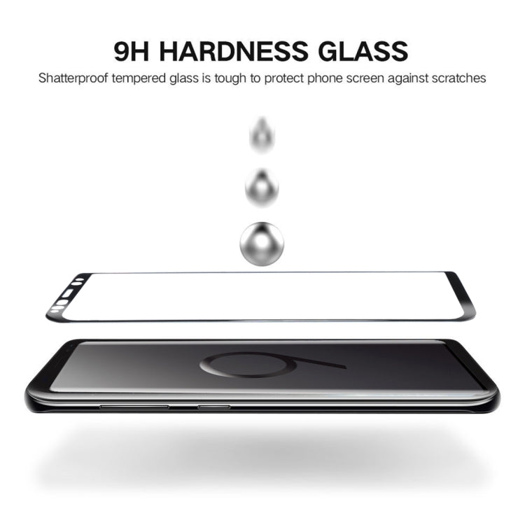 25 PCS For Galaxy S9 0.33mm 9H Surface Hardness 3D Curved Edge Anti-scratch Full Screen HD Fully Adhesive Glass Screen Protector, For Galaxy S9 (25 PCS)