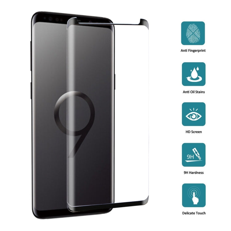 25 PCS For Galaxy S9 9H Surface Hardness 3D Curved Edge Anti-scratch Non-full Screen HD Tempered Glass Screen Protector, For Galaxy S9, Non-full (25 PCS), For Galaxy S9