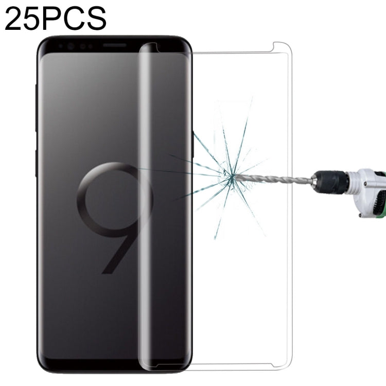 25 PCS For Galaxy S9 9H Surface Hardness 3D Curved Edge Anti-scratch Non-full Screen HD Tempered Glass Screen Protector, For Galaxy S9, Non-full (25 PCS), For Galaxy S9