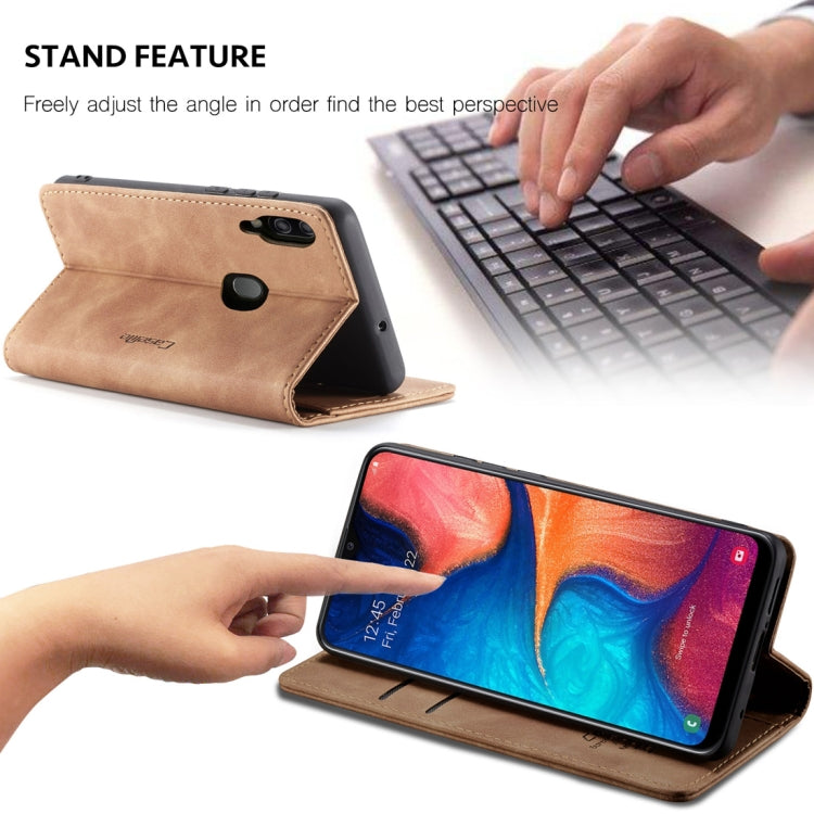 CaseMe-013 Multifunctional Retro Frosted Horizontal Flip Leather Case for Galaxy A20 / A30, with Card Slot & Holder & Wallet, For Galaxy A20 / A30
