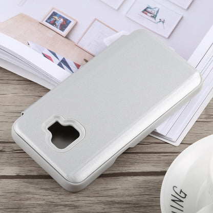 Electroplating Mirror Horizontal Flip Case for Galaxy J2 Core, with Holder, Galaxy J2 Core