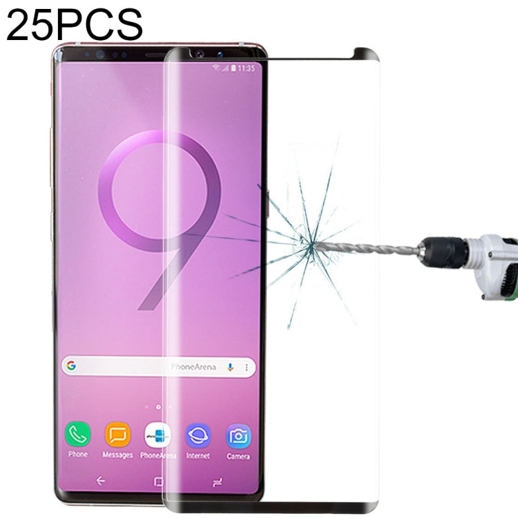 25 PCS Case Friendly Edge Glue Tempered Glass Film for Galaxy Note 9, For Galaxy Note 9 （25 PCS）