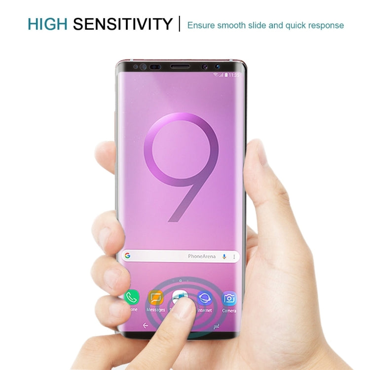 25 PCS 0.26mm 9H Surface Hardness 3D Curved Edge Full Screen Tempered Glass Film for Galaxy Note 9, For Galaxy Note 9
