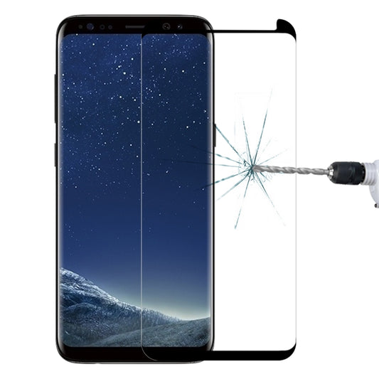 Case Friendly Screen Curved Tempered Glass Film For Galaxy S8 / G950, For Galaxy S8 0.26mm, For Galaxy S8 Black Frame, For S8, Galaxy S8 3D