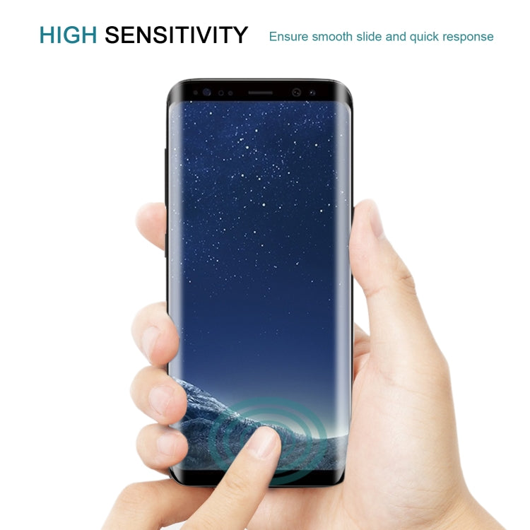 Case Friendly Screen Curved Tempered Glass Film For Galaxy S8 / G950, For Galaxy S8 0.26mm, For Galaxy S8 Black Frame, For S8, Galaxy S8 3D