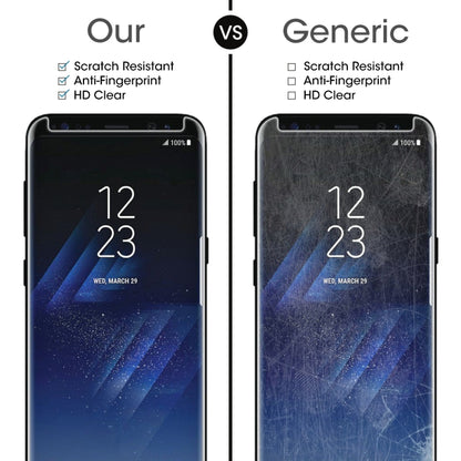 Case Friendly Screen Curved Tempered Glass Film For Galaxy S8 / G950, Galaxy S8 3D, For Galaxy S8 Black Frame