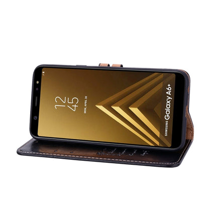 Business Style Oil Wax Texture Horizontal Flip Leather Case for Galaxy A6 Plus (2018), with Holder & Card Slots & Wallet, For Galaxy A6 Plus (2018)