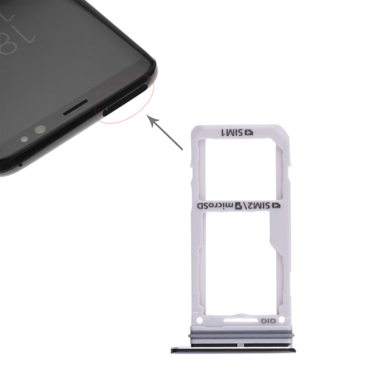 For Galaxy S8 / S8+ 2 SIM Card Tray / Micro SD Card Tray, For Galaxy S8 / S8+, For Samsung Galaxy S8 (Double), For Samsung Galaxy S8(Double), For Galaxy S8 / S8+(Double  SIM)