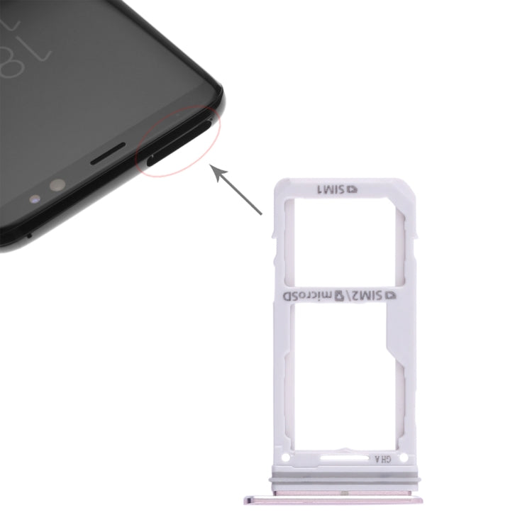 For Galaxy S8 / S8+ 2 SIM Card Tray / Micro SD Card Tray, For Galaxy S8 / S8+, For Samsung Galaxy S8 (Double), For Samsung Galaxy S8(Double), For Galaxy S8 / S8+(Double  SIM)
