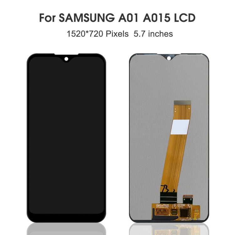 Original PLS TFT Material LCD Screen and Digitizer Full Assembly (Flex Cable Wide) for Samsung Galaxy A01 SM-A015M, For Samsung Galaxy A01 SM-A015M(Original)(Wide)