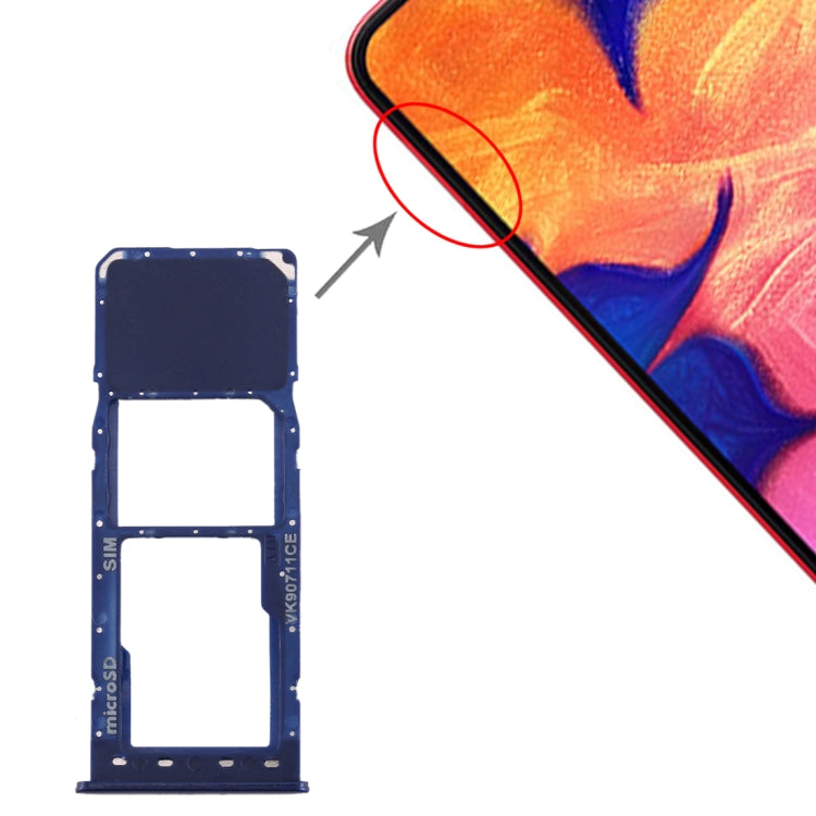For Galaxy A10 SIM Card Tray + Micro SD Card Tray, For Samsung Galaxy A10(single), For Galaxy A10(single)