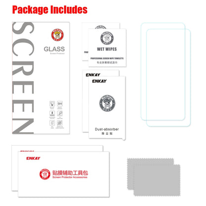 2 PCS ENKAY Hat-Prince 0.26mm 2.5D 9H Tempered Glass Protective Film for Samsung Galaxy A80