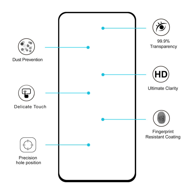 ENKAY Hat-prince Full Glue 0.26mm 9H 2.5D Tempered Glass Film for Galaxy A80