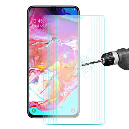 10 PCS ENKAY Hat-prince 0.26mm 9H 2.5D Curved Edge Tempered Glass Film for Samsung Galaxy A70, Galaxy A70