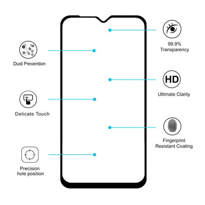 2 PCS ENKAY Hat-prince Full Glue 0.26mm 9H 2.5D Tempered Glass Film for Galaxy A10
