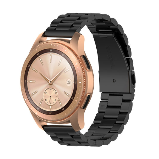For Xiaomi MI/Huawei Glory S1 Three Beads Stainless Steel Watch Wrist Strap 18mm, Black, Gold, Rose Gold, Colourful, Silver