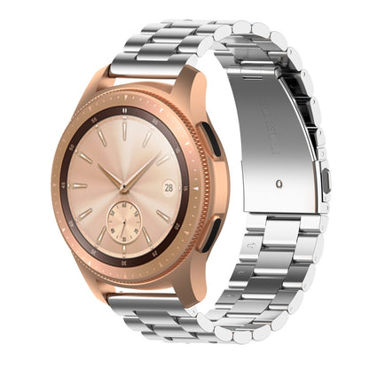 For Huami GTS/Galaxy Watch 42/40/44 Universal Three Beads Stainless Steel Watch Wrist Strap 20mm, Black, Gold, Rose Gold, Colourful, Silver