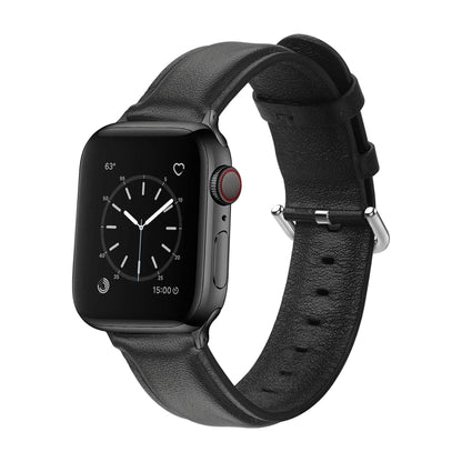 For Apple Watch Series 5 & 4 44mm 3 & 2 & 1 42mm Round Hole Leather Strap