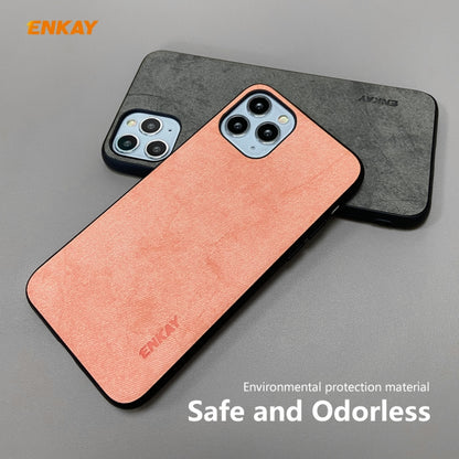 For iPhone 11 Pro ENKAY ENK-PC029 Business Series Fabric Texture PU Leather + TPU Soft Slim Case Cover, For iPhone 11 Pro