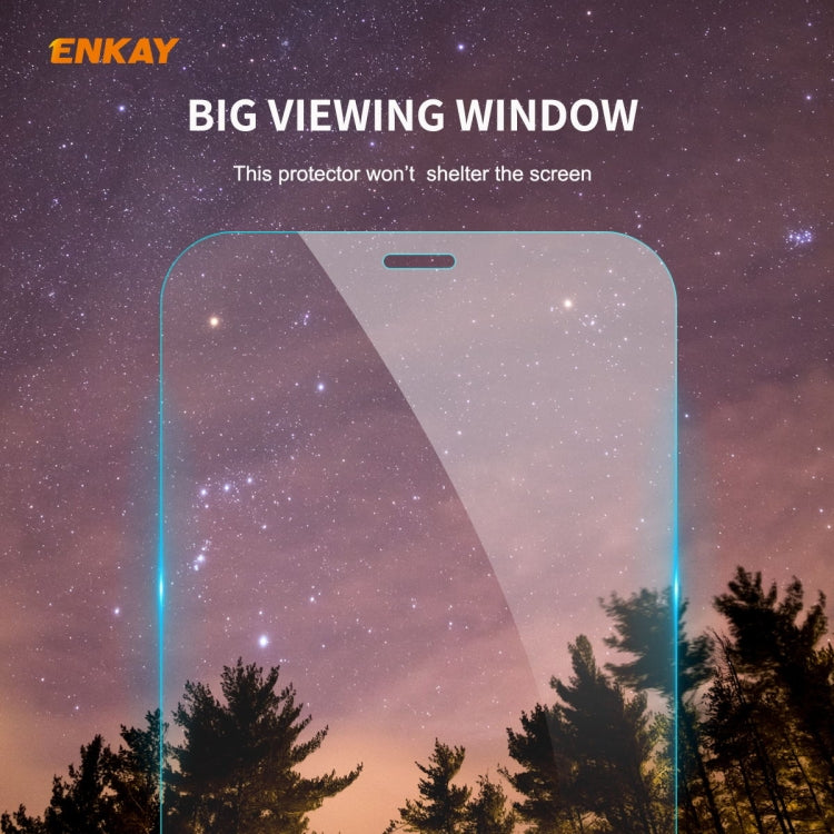 For iPhone 11 Pro Max ENKAY ENK-PC0302 2 in 1 Business Series Fabric Texture PU Leather + TPU Soft Slim Case Cover ＆ 0.26mm 9H 2.5D Tempered Glass Film, For iPhone 11 Pro Max