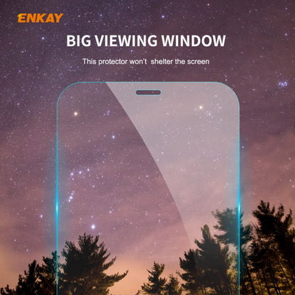 For iPhone 11 Pro Max ENKAY ENK-PC0302 2 in 1 Business Series Fabric Texture PU Leather + TPU Soft Slim Case Cover ＆ 0.26mm 9H 2.5D Tempered Glass Film, For iPhone 11 Pro Max