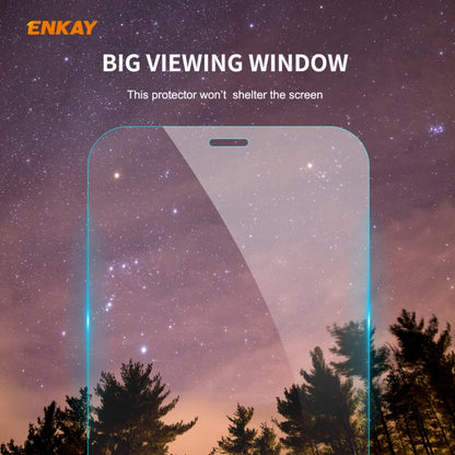 For iPhone 11 Pro Max ENKAY ENK-PC0332 2 in 1 Business Series Denim Texture PU Leather + TPU Soft Slim Case Cover ＆ 0.26mm 9H 2.5D Tempered Glass Film, For iPhone 11 Pro Max
