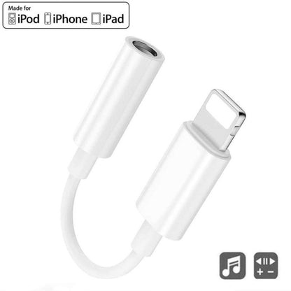Zs-kl21836 2 PCS 8 Pin to 3.5mm Earphone Adapter Audio Adapter, Support All iOS System