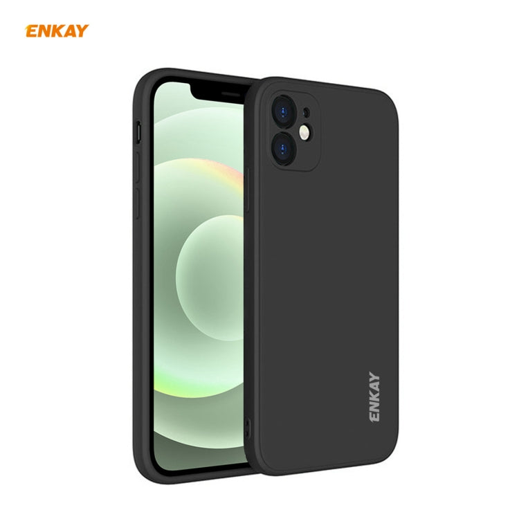 For iPhone 12 Hat-Prince ENKAY ENK-PC068 Liquid Silicone Straight Edge Shockproof Protective Case, For iPhone 12