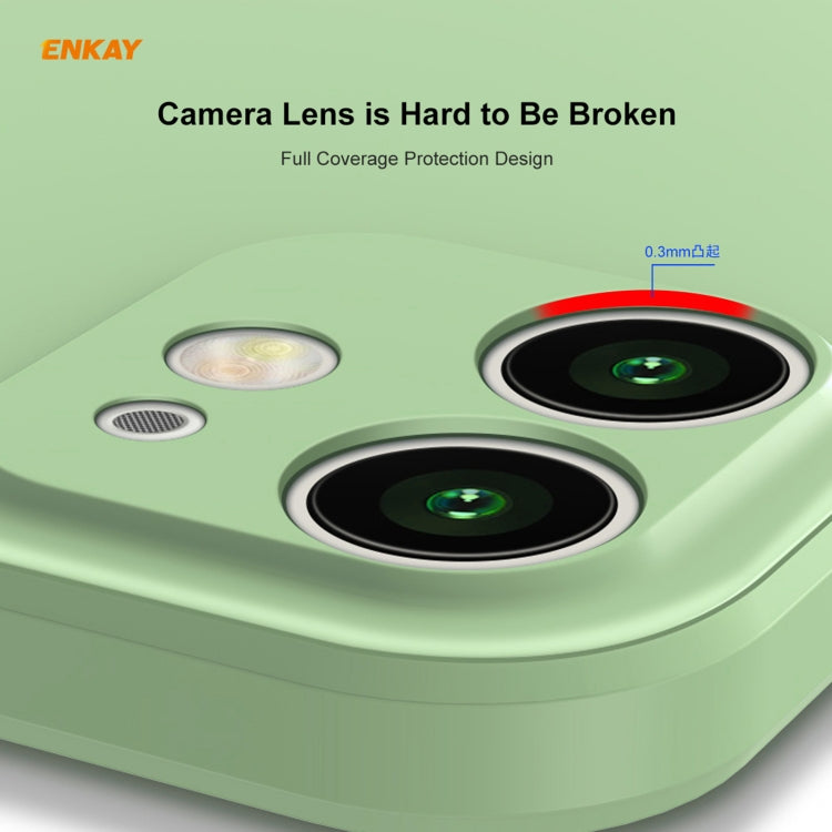 For iPhone 12 Hat-Prince ENKAY ENK-PC068 Liquid Silicone Straight Edge Shockproof Protective Case, For iPhone 12