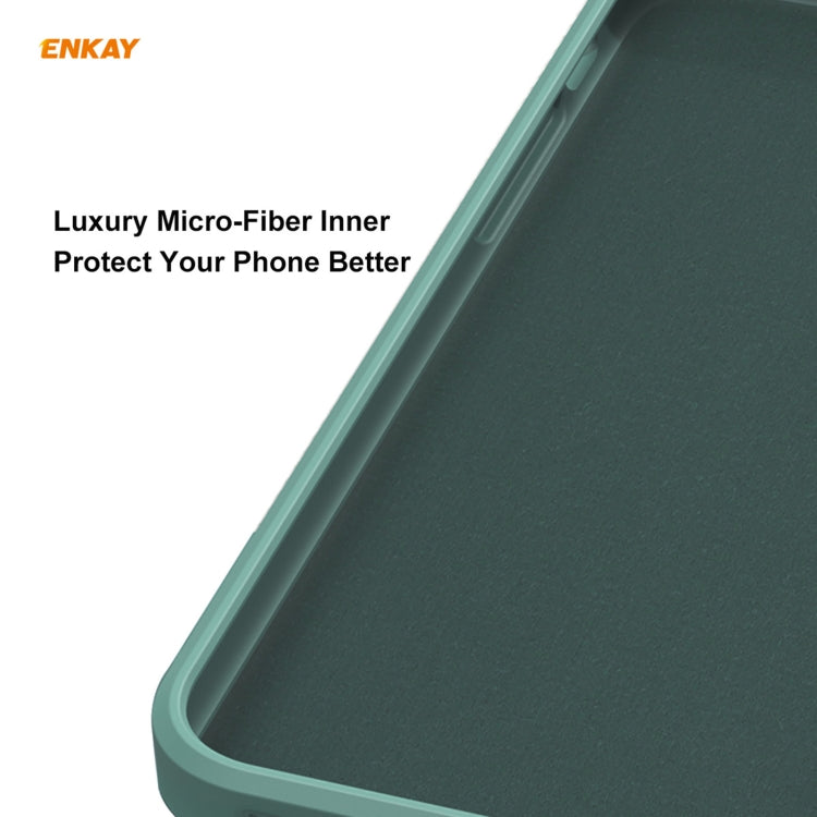 For iPhone 12 Hat-Prince ENKAY ENK-PC068 Liquid Silicone Straight Edge Shockproof Protective Case, For iPhone 12