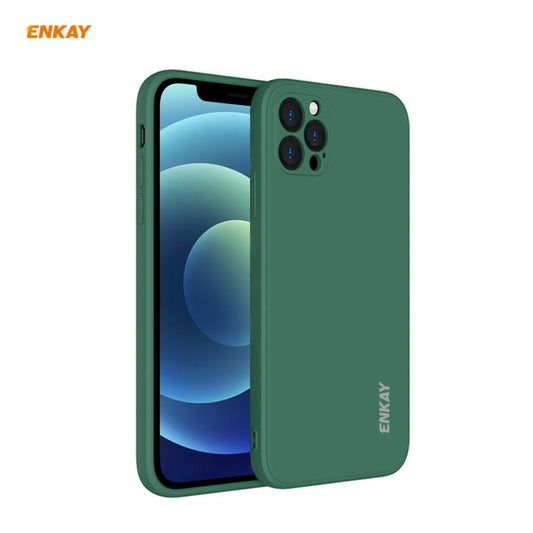 For iPhone 12 Pro Hat-Prince ENKAY ENK-PC069 Liquid Silicone Straight Edge Shockproof Protective Case, For iPhone 12 Pro
