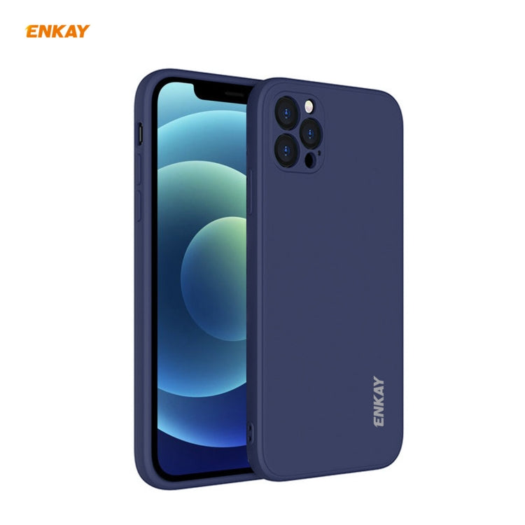 For iPhone 12 Pro Hat-Prince ENKAY ENK-PC069 Liquid Silicone Straight Edge Shockproof Protective Case, For iPhone 12 Pro