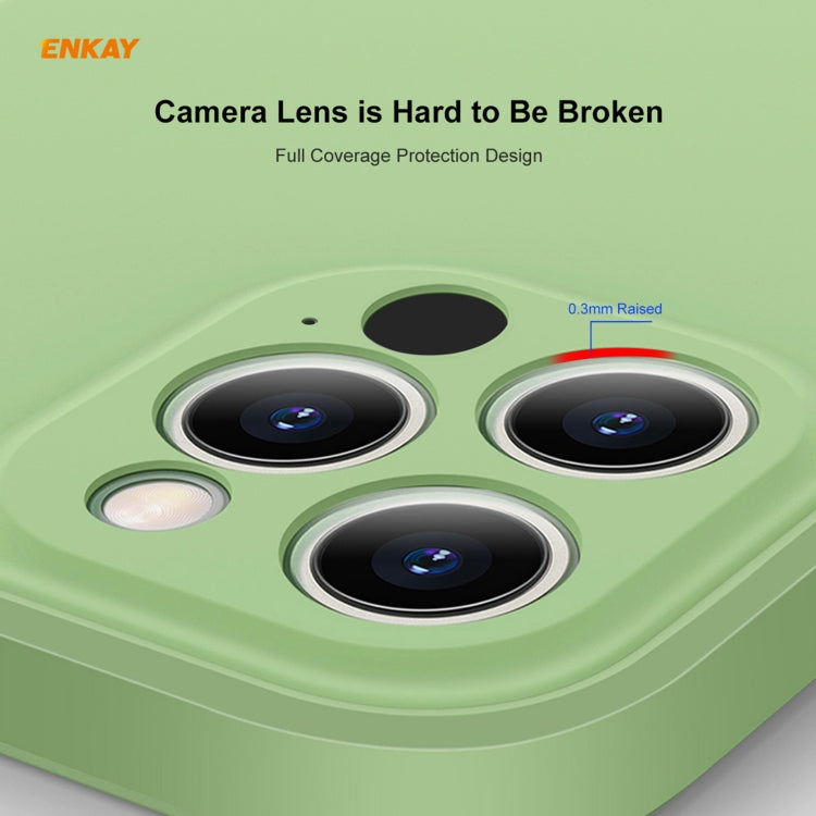For iPhone 12 Pro Hat-Prince ENKAY ENK-PC069 Liquid Silicone Straight Edge Shockproof Protective Case, For iPhone 12 Pro