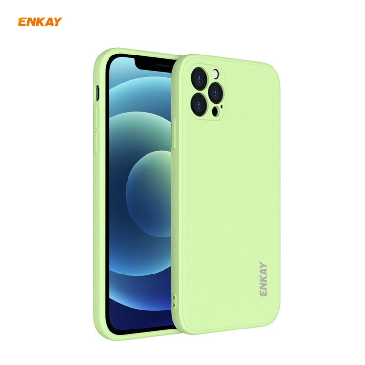 For iPhone 12 Pro Max Hat-Prince ENKAY ENK-PC070 Liquid Silicone Straight Edge Shockproof Protective Case, For iPhone 12 Pro Max