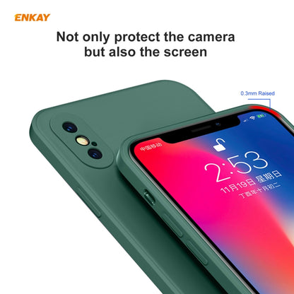 ENKAY ENK-PC072 Hat-Prince Liquid Silicone Straight Edge Shockproof Protective Case For iPhone XS Max, For iPhone XS Max