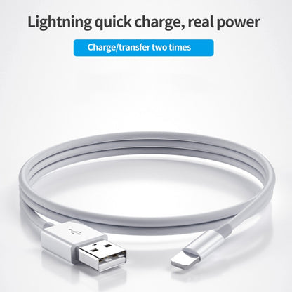 XJ-017 3A USB Male to 8 Pin Male Fast Charging Data Cable,  Length: 1m, 1m