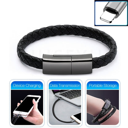 XJ-28 2.4A USB to 8 Pin Creative Bracelet Data Cable, Cable Length: 22.5cm, XJ-28 8 Pin, 22.5cm 8 Pin