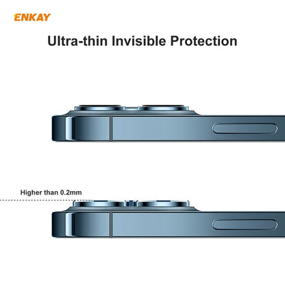 For iPhone 12 Pro / 12 Pro Max ENKAY Hat-Prince 0.2mm 9H 2.15D Round Edge Rear Camera Lens Tempered Glass Film 3 PCS/Set, 1 Set, 2 Set, 5 Set, 10 Set
