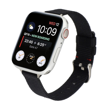 Woven Canvas Nylon Wrist Strap Watch Band, For Series 7 41mm / 6 & SE & 5 & 4 40mm / 3 & 2 & 1 38mm, For Series 7 45mm / 6 & SE & 5 & 4 44mm / 3 & 2 & 1 42mm