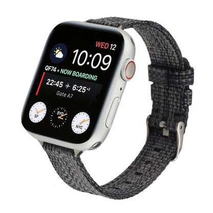 Woven Canvas Nylon Wrist Strap Watch Band, For Series 7 41mm / 6 & SE & 5 & 4 40mm / 3 & 2 & 1 38mm, For Series 7 45mm / 6 & SE & 5 & 4 44mm / 3 & 2 & 1 42mm