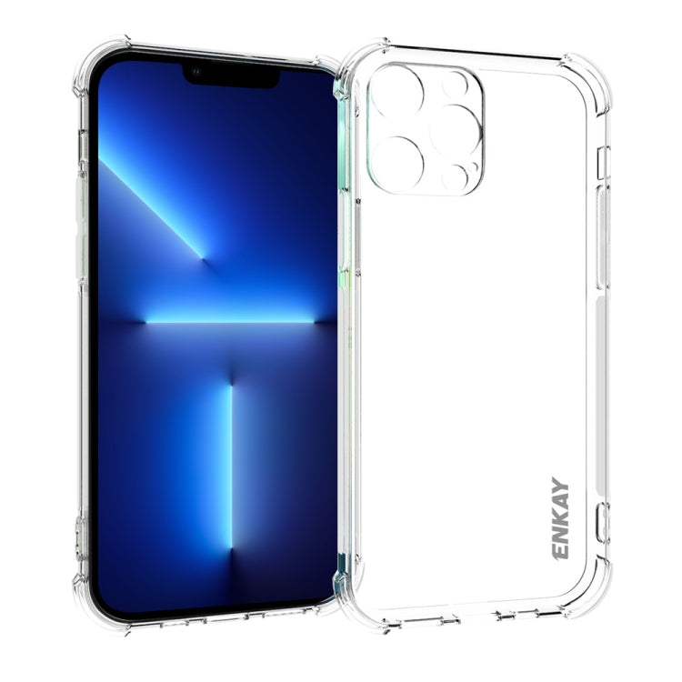 Hat-Prince ENKAY Clear TPU Shockproof Soft Case Drop Protection Cover, For iPhone 13 mini, For iPhone 13, For iPhone 13 Pro, For iPhone 13 Pro Max