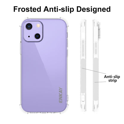 Hat-Prince ENKAY Clear TPU Shockproof Soft Case Drop Protection Cover + Clear HD Tempered Glass Protector Film, For iPhone 13 mini, For iPhone 13, For iPhone 13 Pro, For iPhone 13 Pro Max