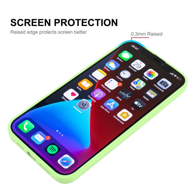 Hat-Prince ENKAY Liquid Silicone Shockproof Protective Case Drop Protection Cover + 9H Tempered Glass Screen Protector for iPhone 13