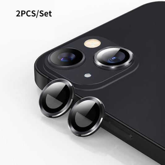 ENKAY Hat-Prince Aluminium Alloy + Tempered Glass Camera Lens Cover Film Ring for iPhone 13 / 13 mini