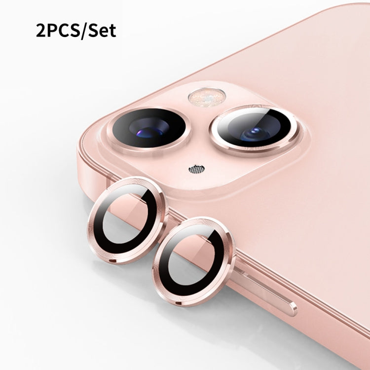 ENKAY Hat-Prince Aluminium Alloy + Tempered Glass Camera Lens Cover Film Ring for iPhone 13 / 13 mini