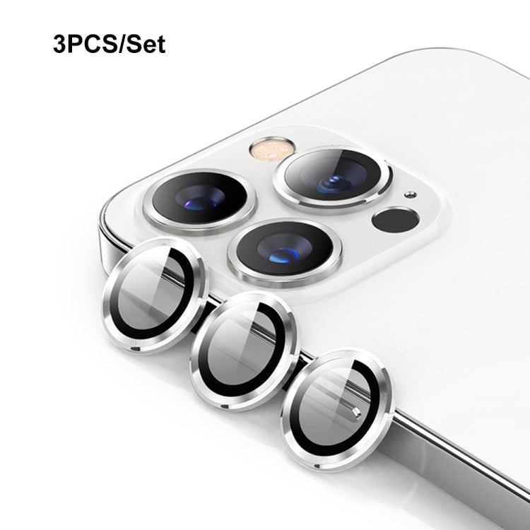 ENKAY Hat-Prince Aluminium Alloy + Tempered Glass Camera Lens Cover Film Ring for iPhone 13 Pro / 13 Pro Max