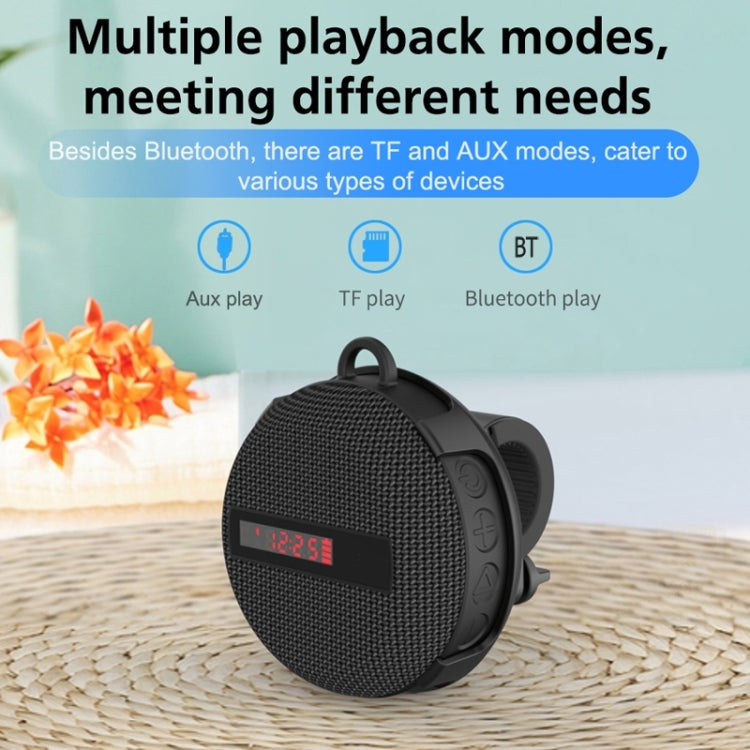 BT368 LED Digital Display Bluetooth Speaker Outdoor Portable IPX65 Waterproof Support Hands-free / TF Card