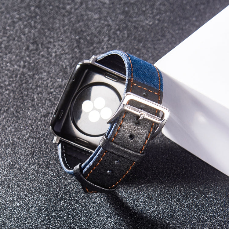 Sliver Buckle Leather Strap For Apple Watch Series, 7 41mm / 6&SE&5&4 40mm / 3&2&1 38mm, 7 45mm / 6&SE&5&4 44mm / 3&2&1 42mm