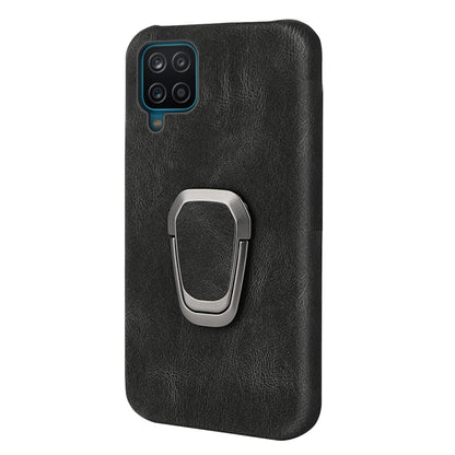 Ring Holder PU Phone Case For Samsung Galaxy A12, For Samsung Galaxy A12